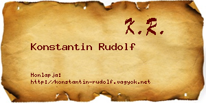 Konstantin Rudolf névjegykártya